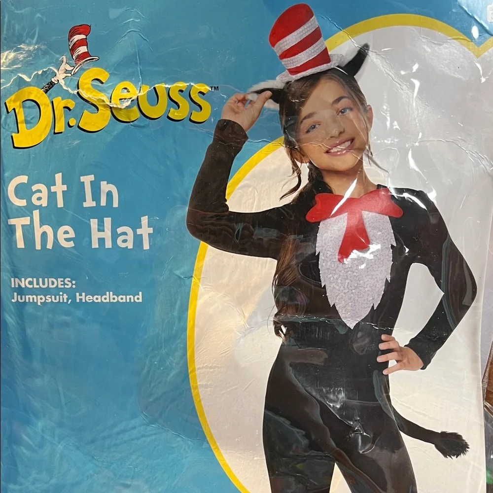 Spirit Dr. Seuss Cat In The Hat Kids Halloween Costume.  Size 8-10 - Picture 6 of 9